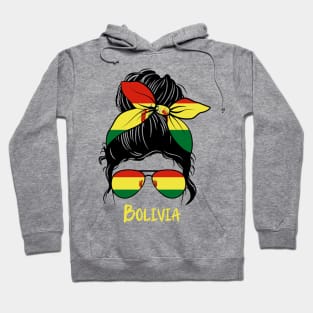 Bolivian Girl, Bolivian girlfriend, Bolivia Messy bun Hoodie